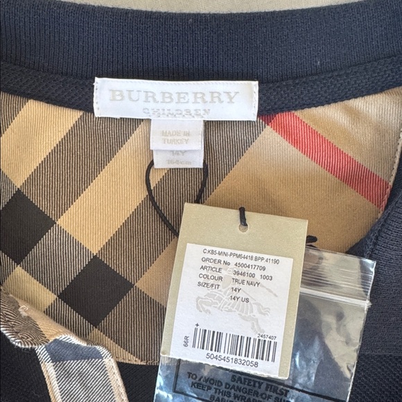 Burberry Cotton Piqué Polo Shirt - NWT - Picture 4 of 6